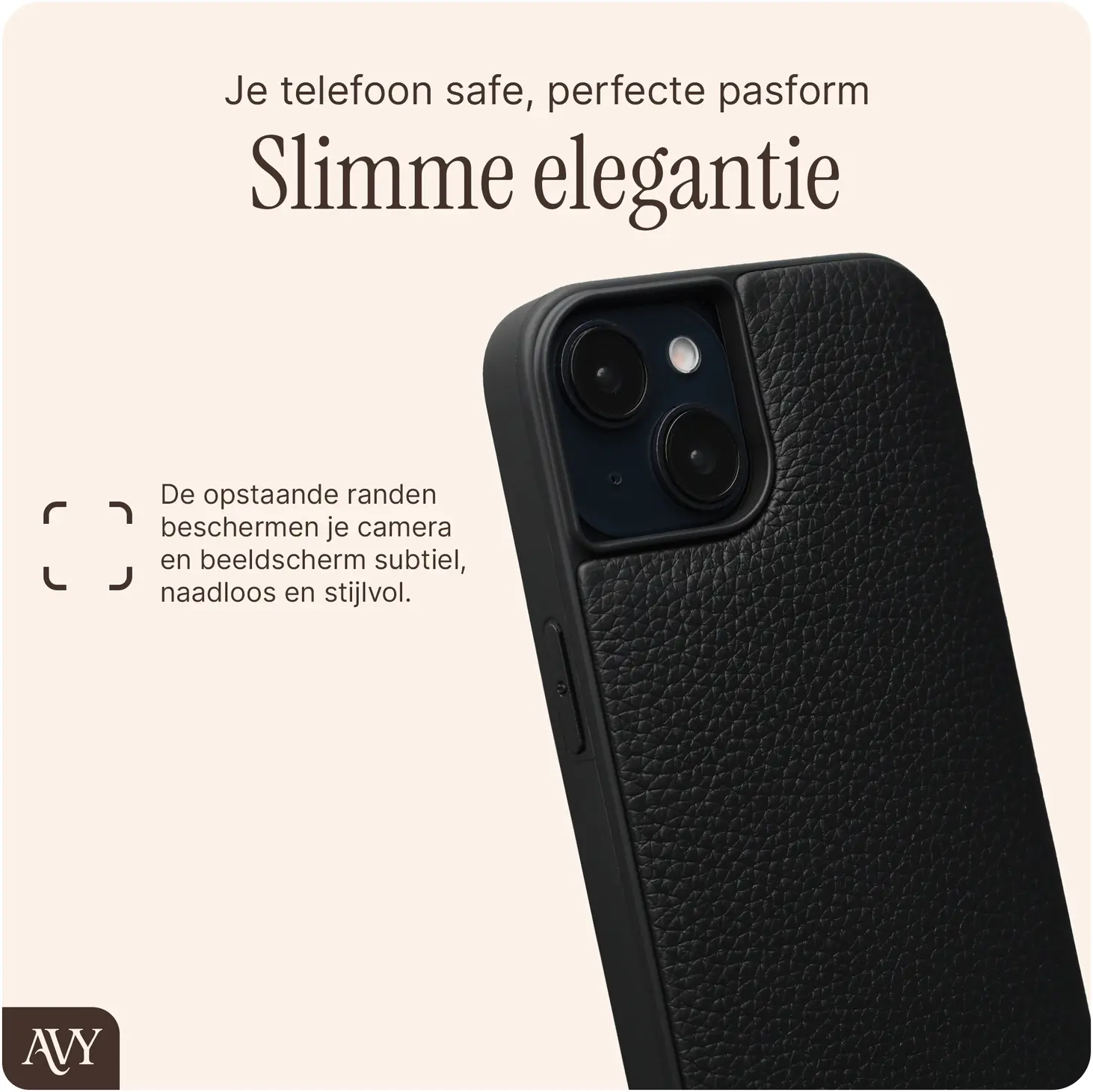 AVY Apple iPhone 14 / 13 - Essential Kit - Zwart - Rosario Gold Set afbeelding 8