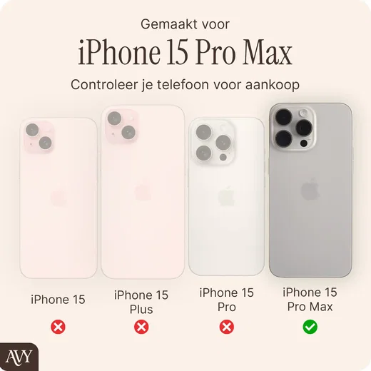 AVY Apple iPhone 15 Pro Max - Essential Kit - Zwart - Rosario Gold Set afbeelding 5