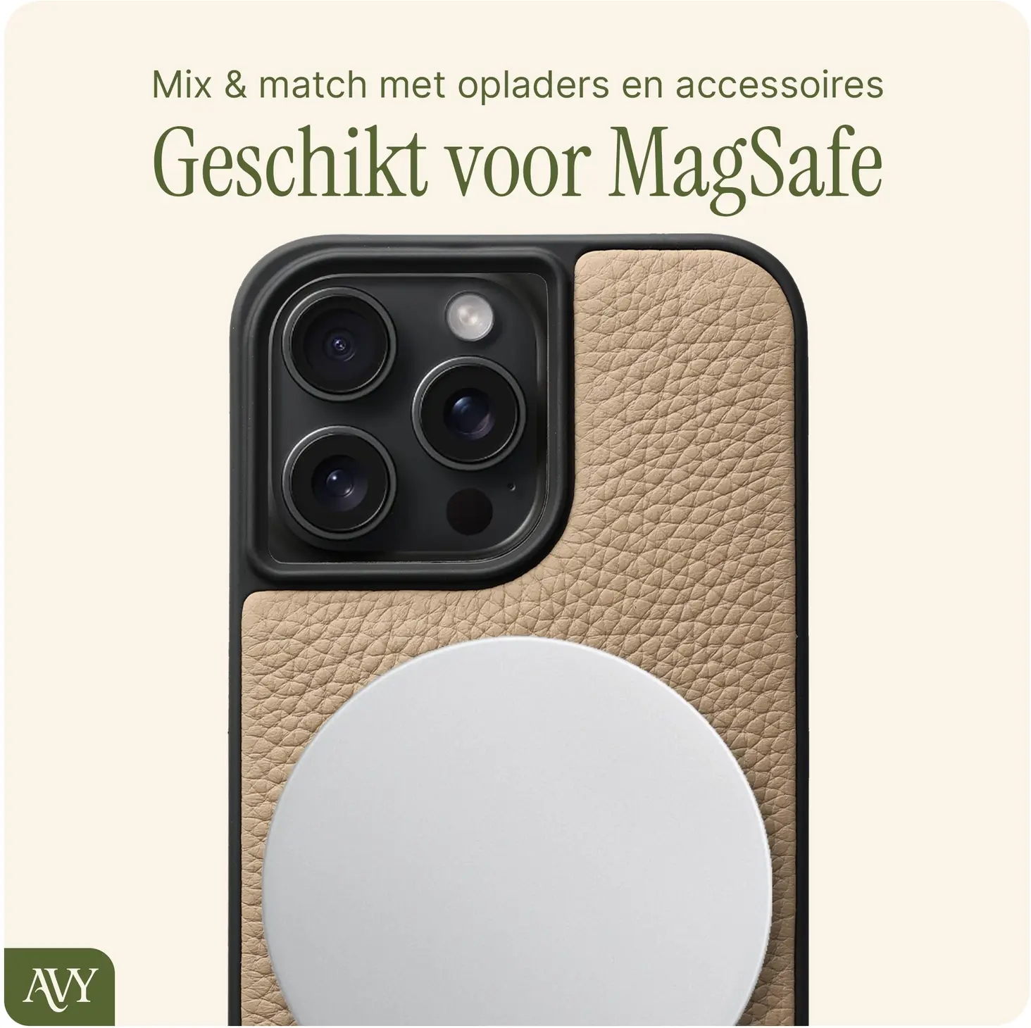 AVY Apple iPhone 15 Pro Max - Essential Kit - Beige - Cupid Pearl afbeelding 8