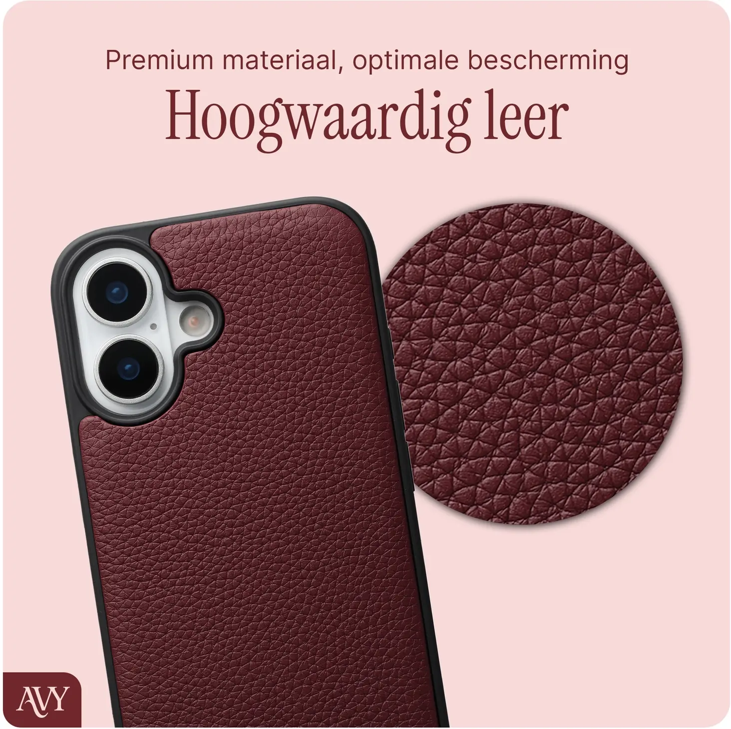 AVY Apple iPhone 17 - Essential Kit - Burgundy - Rocher Pink afbeelding 4