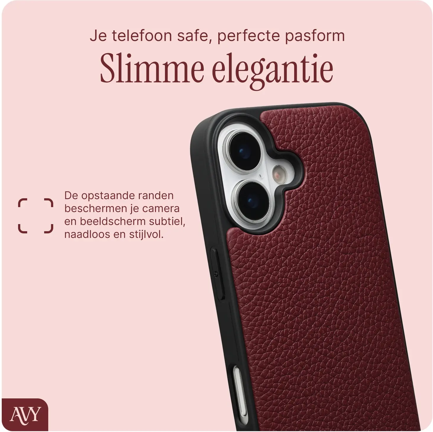 AVY Apple iPhone 17 - Essential Kit - Burgundy - Rocher Pink afbeelding 9