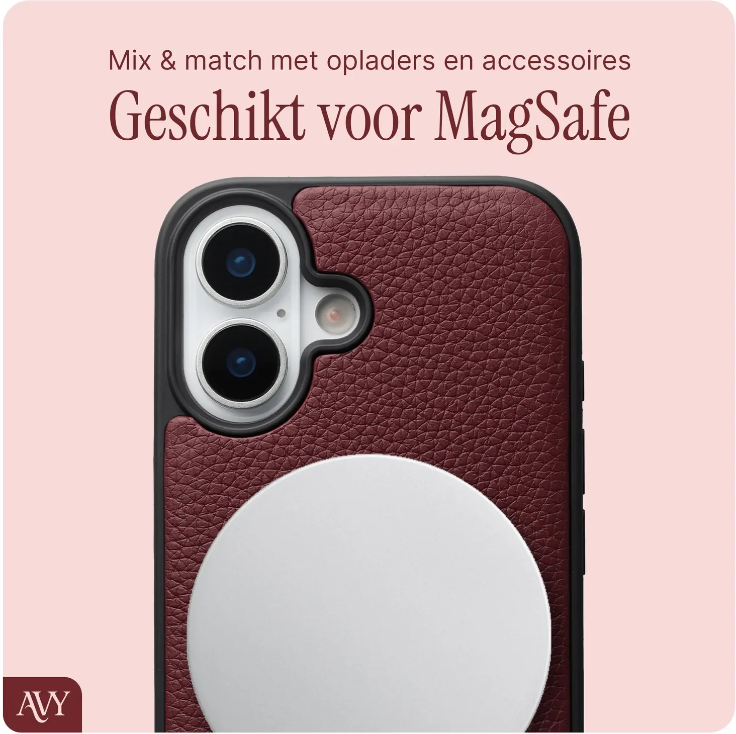 AVY Apple iPhone 17 - Essential Kit - Burgundy - Rocher Pink afbeelding 5