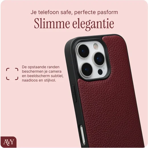 AVY Apple iPhone 16 Pro - Essential Kit - Burgundy - Rocher Pink afbeelding 9