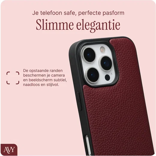 AVY Apple iPhone 16 Pro Max - Essential Kit - Burgundy - Rocher Pink afbeelding 9