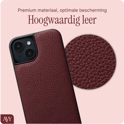 AVY Apple iPhone 15 - Essential Kit - Burgundy - Rocher Pink afbeelding 4