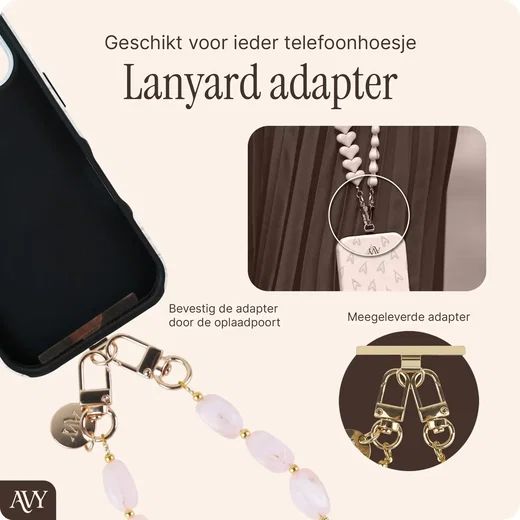 AVY Apple iPhone 15 Pro - Essential Kit - Burgundy - Rocher Pink afbeelding 7