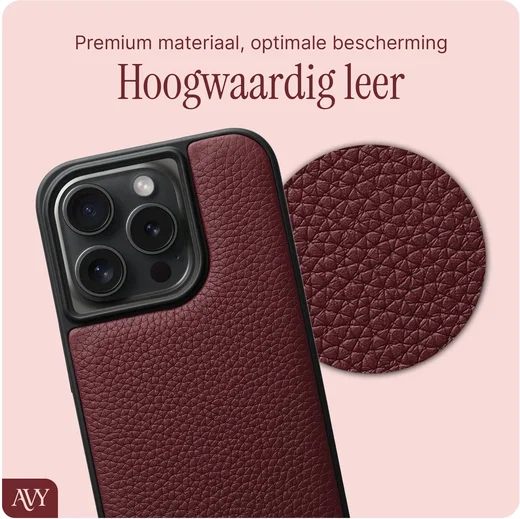 AVY Apple iPhone 14 Pro - Essential Kit - Burgundy - Rocher Pink afbeelding 3