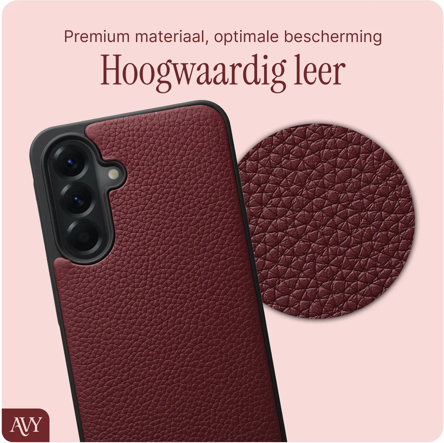 AVY Samsung Galaxy A56 - Essential Kit - Burgundy - Rocher Pink afbeelding 3