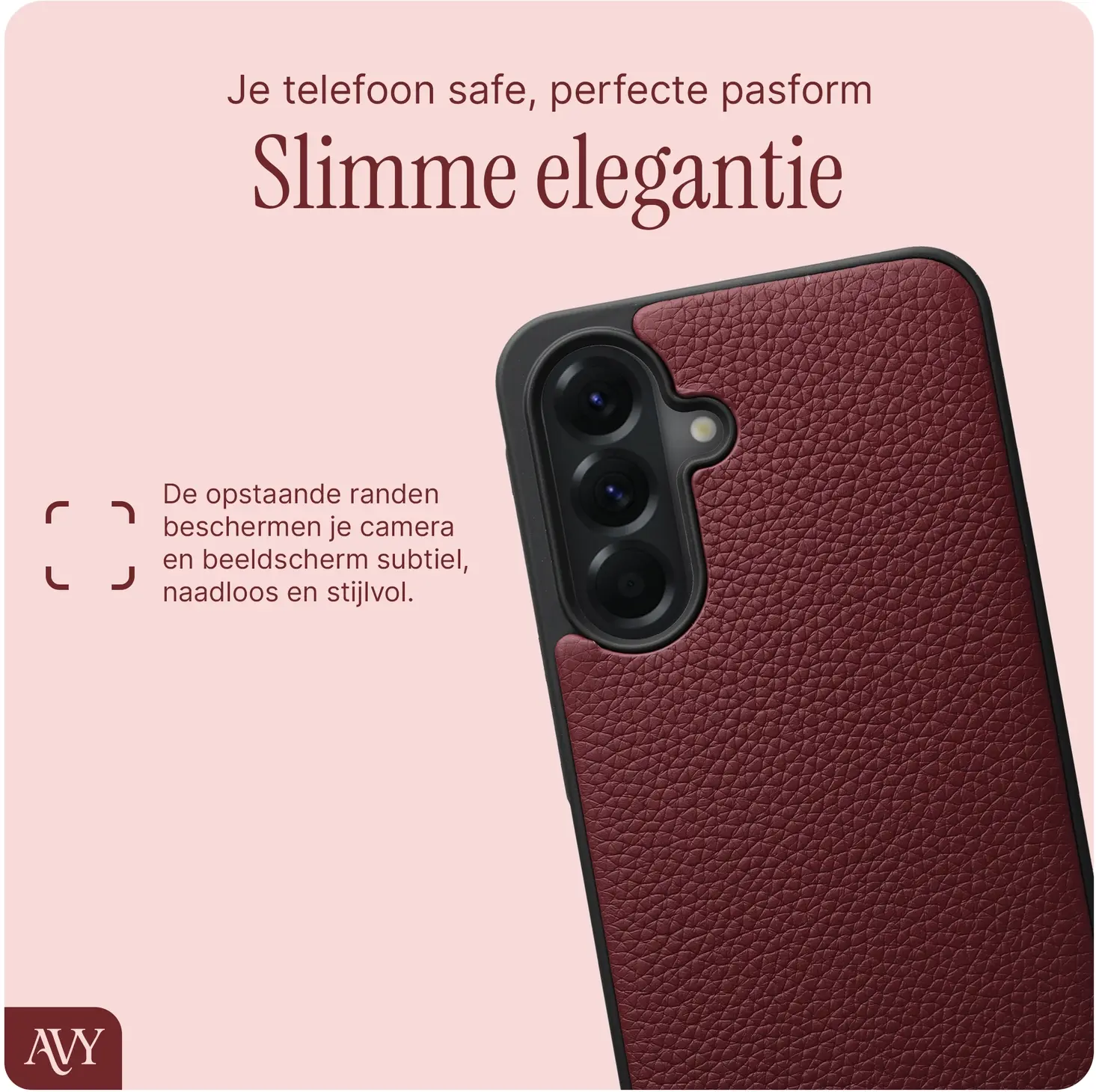 AVY Samsung Galaxy A56 - Essential Kit - Burgundy - Rocher Pink afbeelding 8
