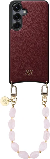 AVY Samsung Galaxy S25 / S24 - Essential Kit - Burgundy - Rocher Pink afbeelding 1