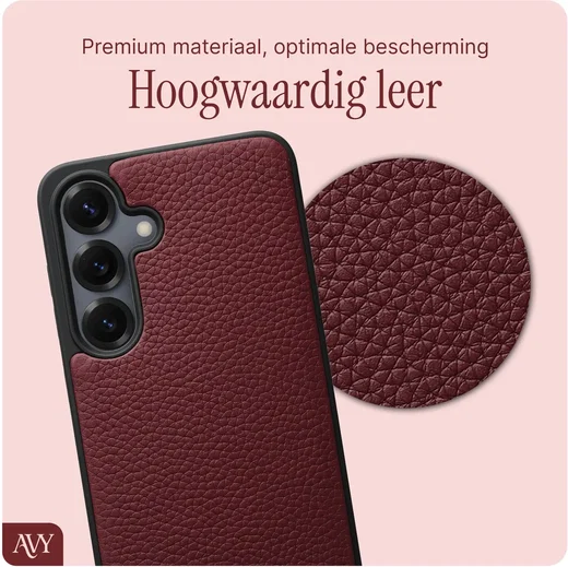 AVY Samsung Galaxy S25 / S24 - Essential Kit - Burgundy - Rocher Pink afbeelding 3