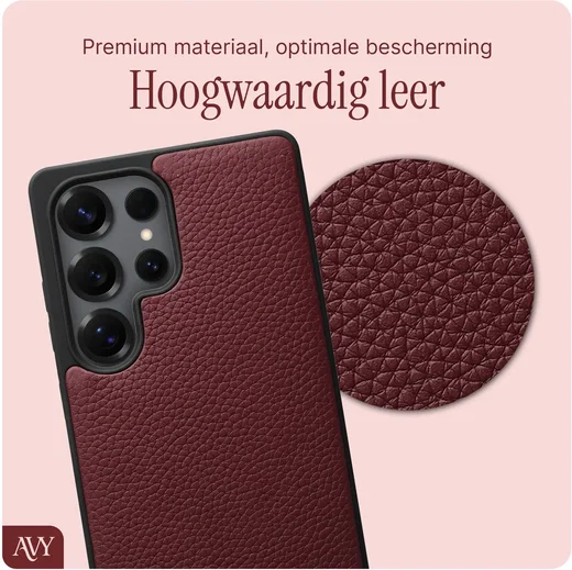 AVY Samsung Galaxy S25 Ultra - Essential Kit - Burgundy - Rocher Pink afbeelding 3