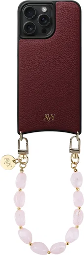 AVY Apple iPhone 15 Pro Max - Essential Kit - Burgundy - Rocher Pink afbeelding 1