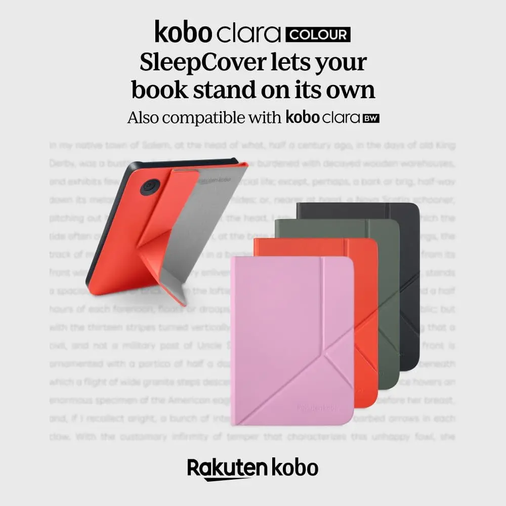 Origineel Kobo Clara Colour / BW Hoes SleepCover Book Case met Standaard Geel afbeelding 2