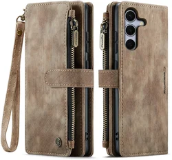 CaseMe C30 Samsung Galaxy S26 FE Hoesje Pasjeshouder Book Case Bruin afbeelding