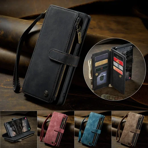 CaseMe C30 Samsung Galaxy S26 FE Hoesje Pasjeshouder Book Case Zwart afbeelding 9