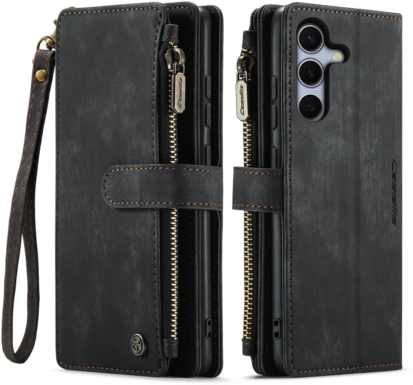 CaseMe C30 Samsung Galaxy S26 FE Hoesje Pasjeshouder Book Case Zwart afbeelding 1