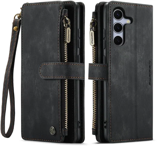 CaseMe C30 Samsung Galaxy S26 FE Hoesje Pasjeshouder Book Case Zwart afbeelding 1