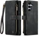 CaseMe C30 Samsung Galaxy S26 FE Hoesje Pasjeshouder Book Case Zwart afbeelding 1
