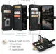 CaseMe C30 Samsung Galaxy S26 FE Hoesje Pasjeshouder Book Case Zwart afbeelding 3