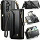 CaseMe C36 Samsung Galaxy S26 FE Hoesje Zipper Book Case Zwart afbeelding 1