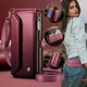CaseMe C36 Samsung Galaxy S26 FE Hoesje Zipper Book Case Rood afbeelding 4