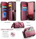 CaseMe C36 Samsung Galaxy S26 FE Hoesje Zipper Book Case Rood afbeelding 2