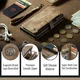 CaseMe C30 Apple iPhone 18 Pro Hoesje Pasjeshouder Book Case Bruin afbeelding 8