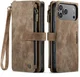 CaseMe C30 Apple iPhone 18 Pro Hoesje Pasjeshouder Book Case Bruin afbeelding 1