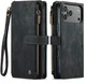 CaseMe C30 Apple iPhone 18 Pro Hoesje Pasjeshouder Book Case Zwart