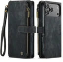 CaseMe C30 Apple iPhone 18 Pro Hoesje Pasjeshouder Book Case Zwart