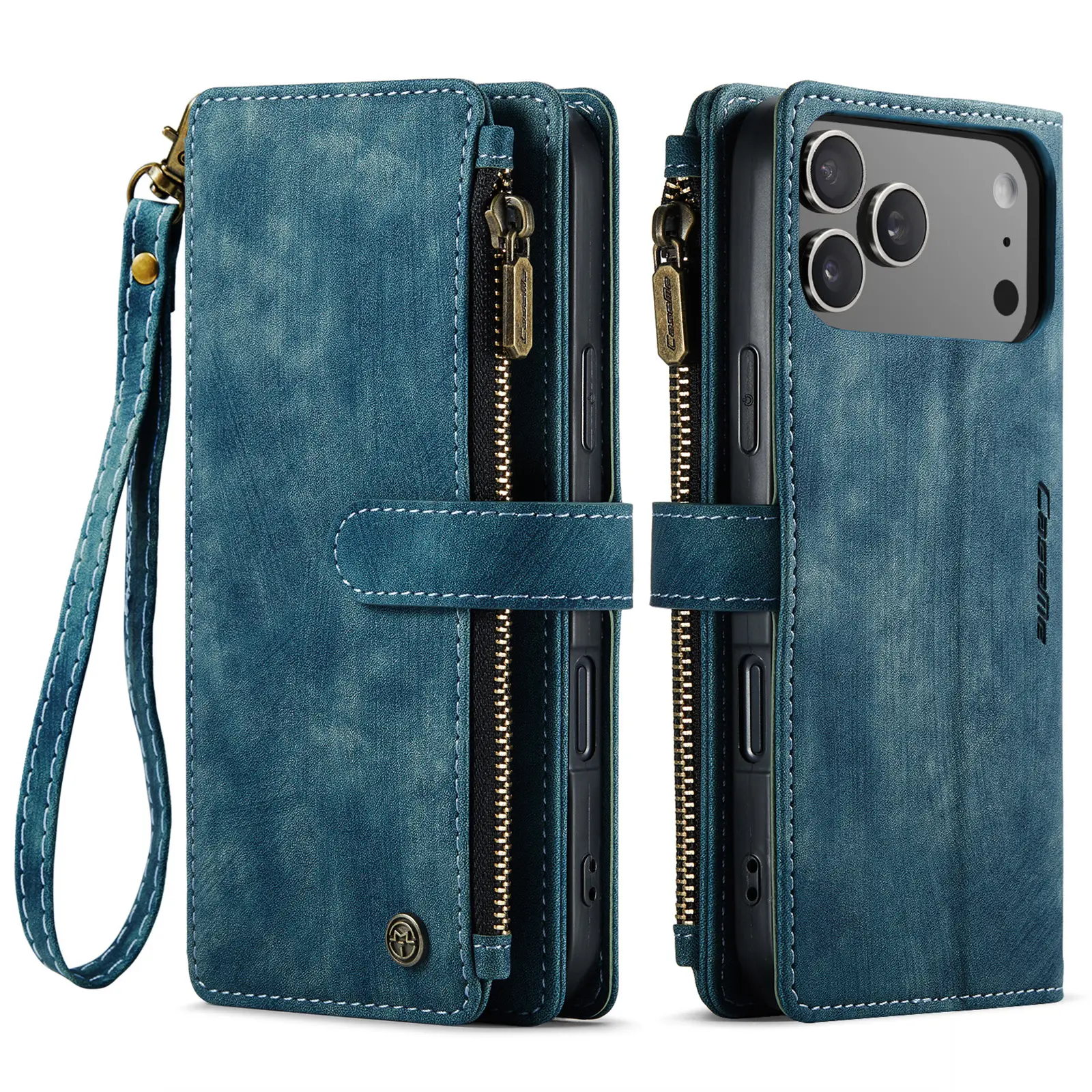 CaseMe C30 Apple iPhone 18 Pro Hoesje Pasjeshouder Book Case Blauw afbeelding 1