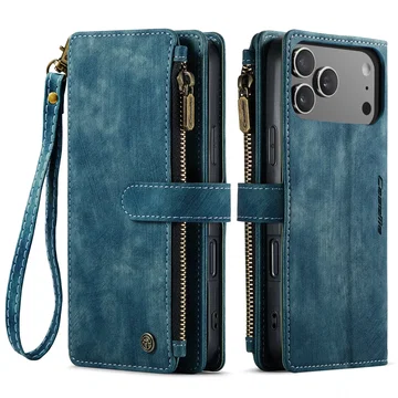 CaseMe C30 Apple iPhone 18 Pro Hoesje Pasjeshouder Book Case Blauw