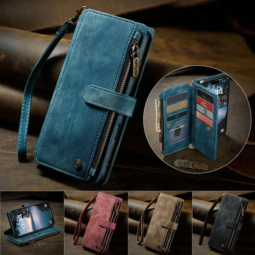 CaseMe C30 Apple iPhone 18 Pro Hoesje Pasjeshouder Book Case Blauw afbeelding 10