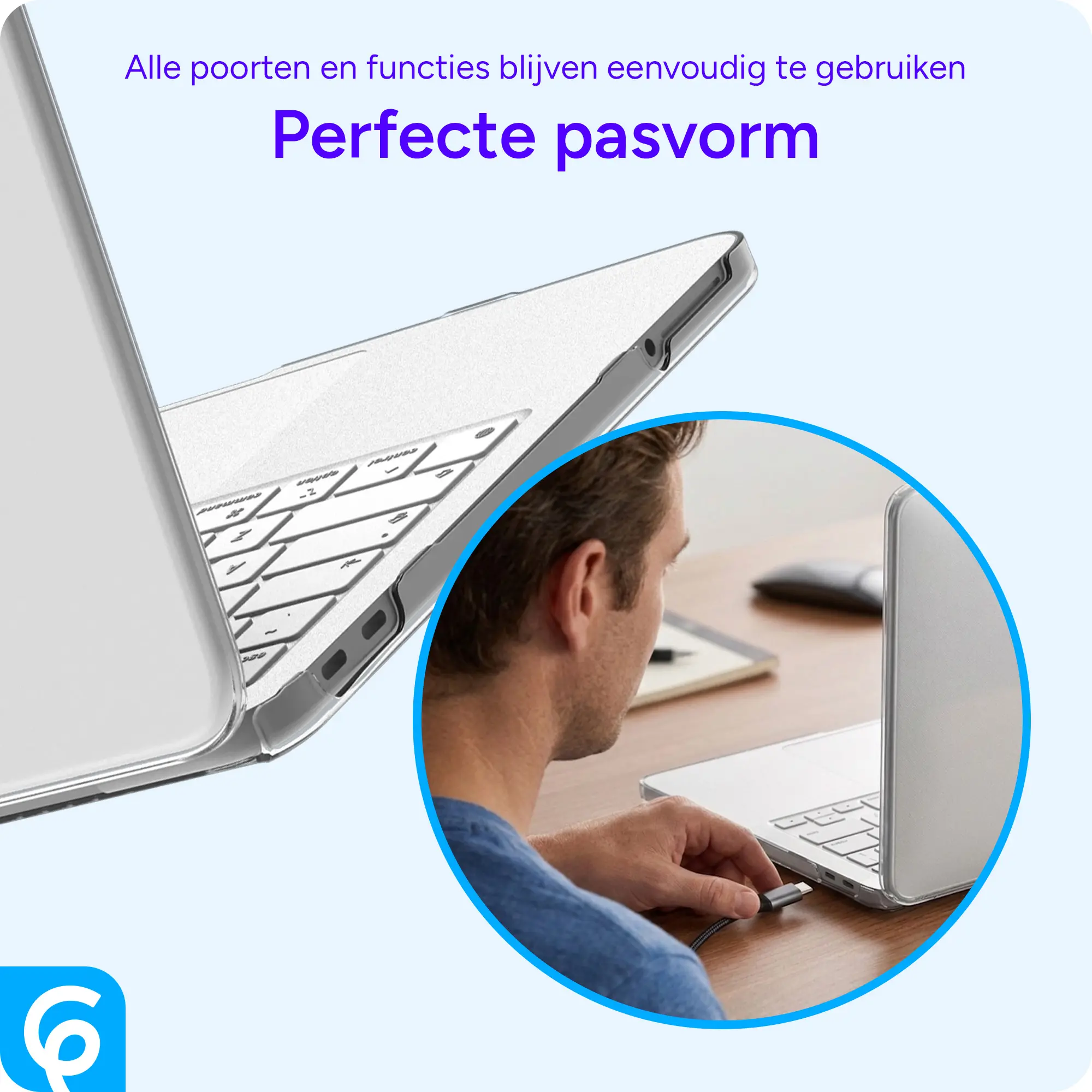 MacBook Neo 13 (2026) Laptop Cover Hard Case Schokbestendig Zilver afbeelding 6