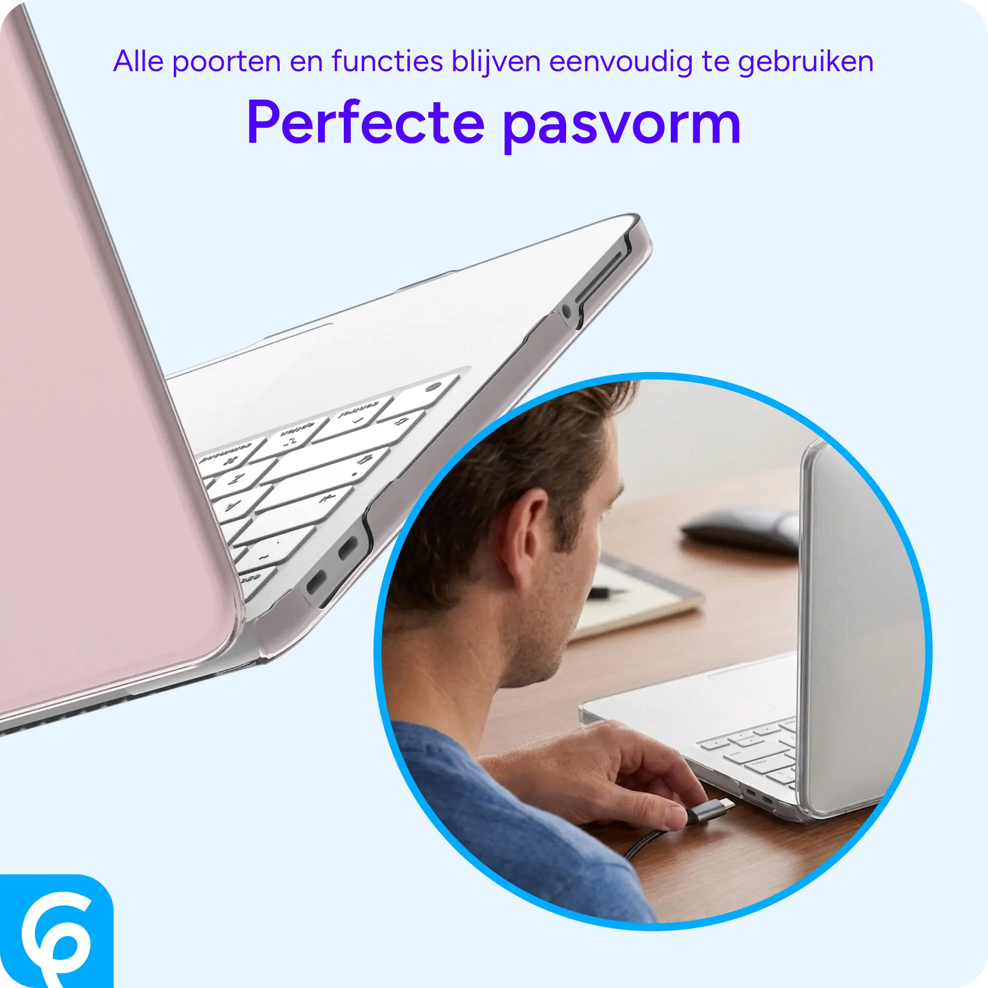 MacBook Neo 13 (2026) Laptop Cover Hard Case Schokbestendig Roze afbeelding 6