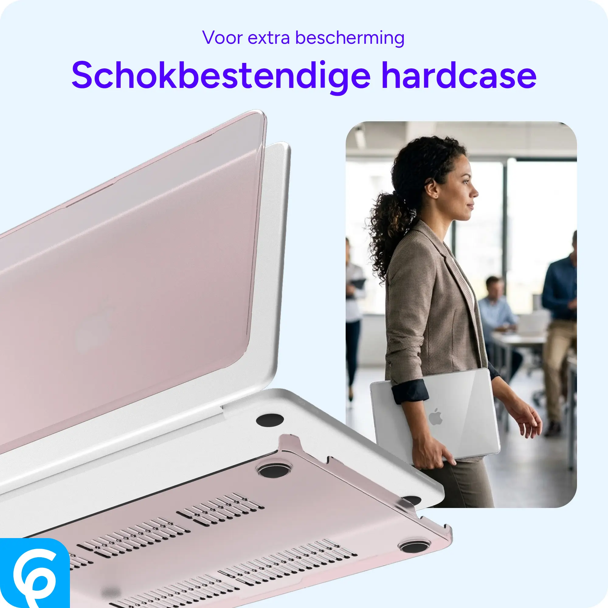 MacBook Neo 13 (2026) Laptop Cover Hard Case Schokbestendig Roze afbeelding 4
