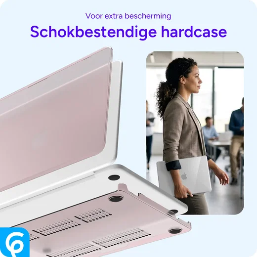 MacBook Neo 13 (2026) Laptop Cover Hard Case Schokbestendig Roze afbeelding 4