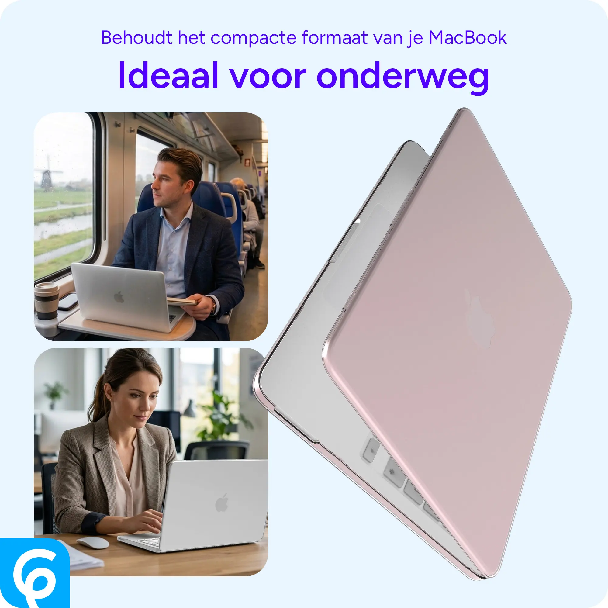 MacBook Neo 13 (2026) Laptop Cover Hard Case Schokbestendig Roze afbeelding 2