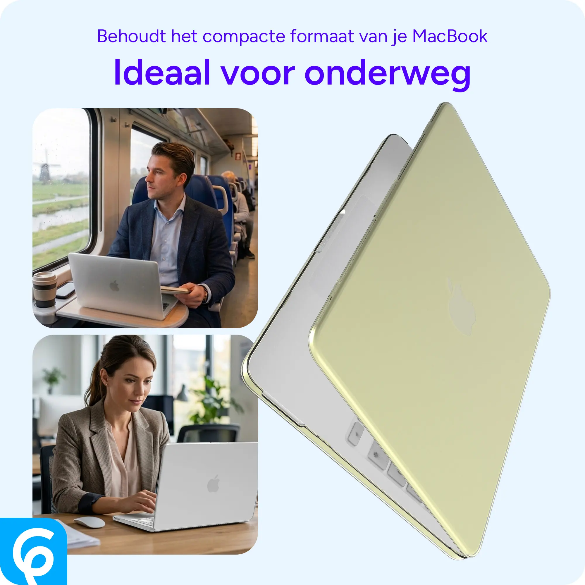 MacBook Neo 13 (2026) Laptop Cover Hard Case Schokbestendig Geel afbeelding 2
