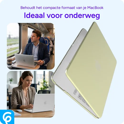 MacBook Neo 13 (2026) Laptop Cover Hard Case Schokbestendig Geel afbeelding 2