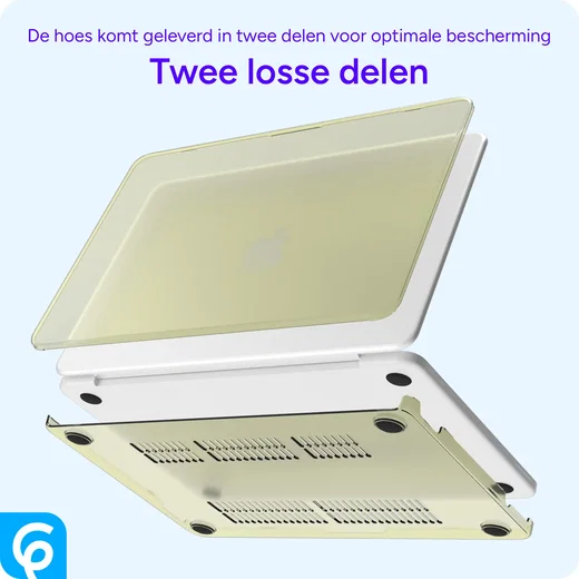 MacBook Neo 13 (2026) Laptop Cover Hard Case Schokbestendig Geel afbeelding 7