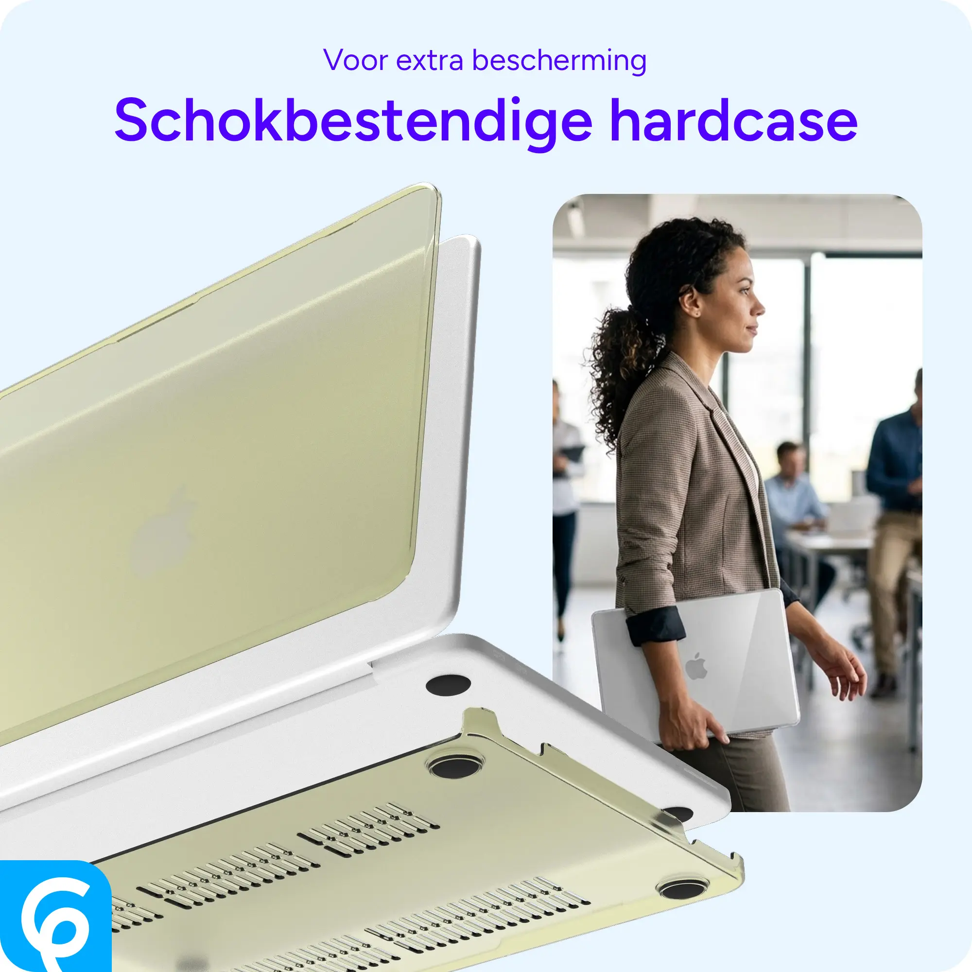 MacBook Neo 13 (2026) Laptop Cover Hard Case Schokbestendig Geel afbeelding 4