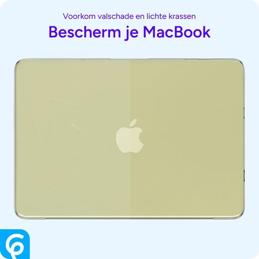 MacBook Neo 13 (2026) Laptop Cover Hard Case Schokbestendig Geel afbeelding 3