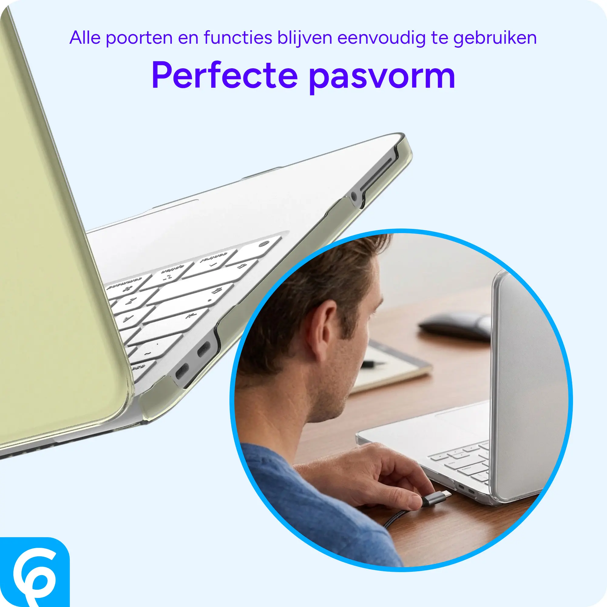 MacBook Neo 13 (2026) Laptop Cover Hard Case Schokbestendig Geel afbeelding 6