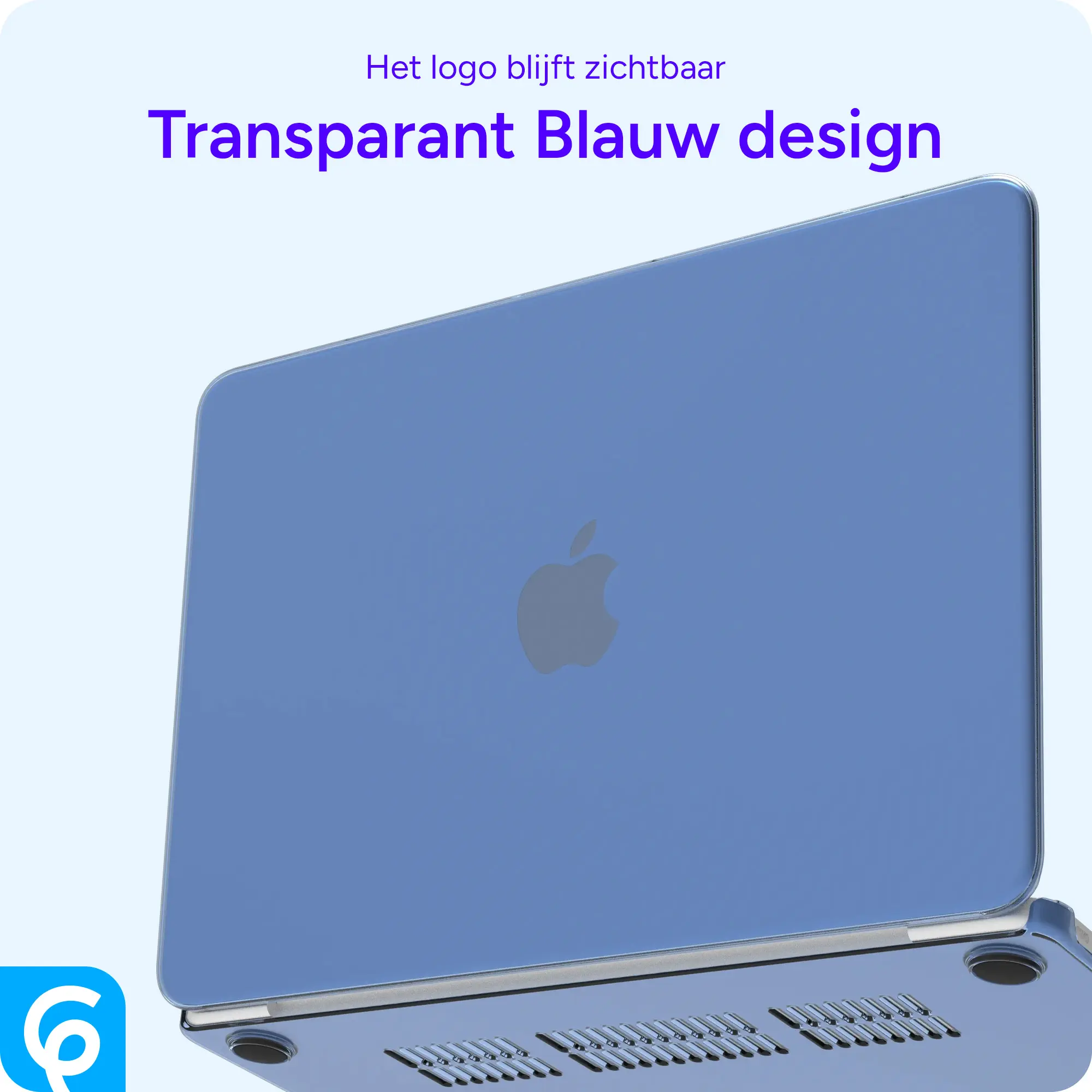MacBook Neo 13 (2026) Laptop Cover Hard Case Schokbestendig Blauw afbeelding 5