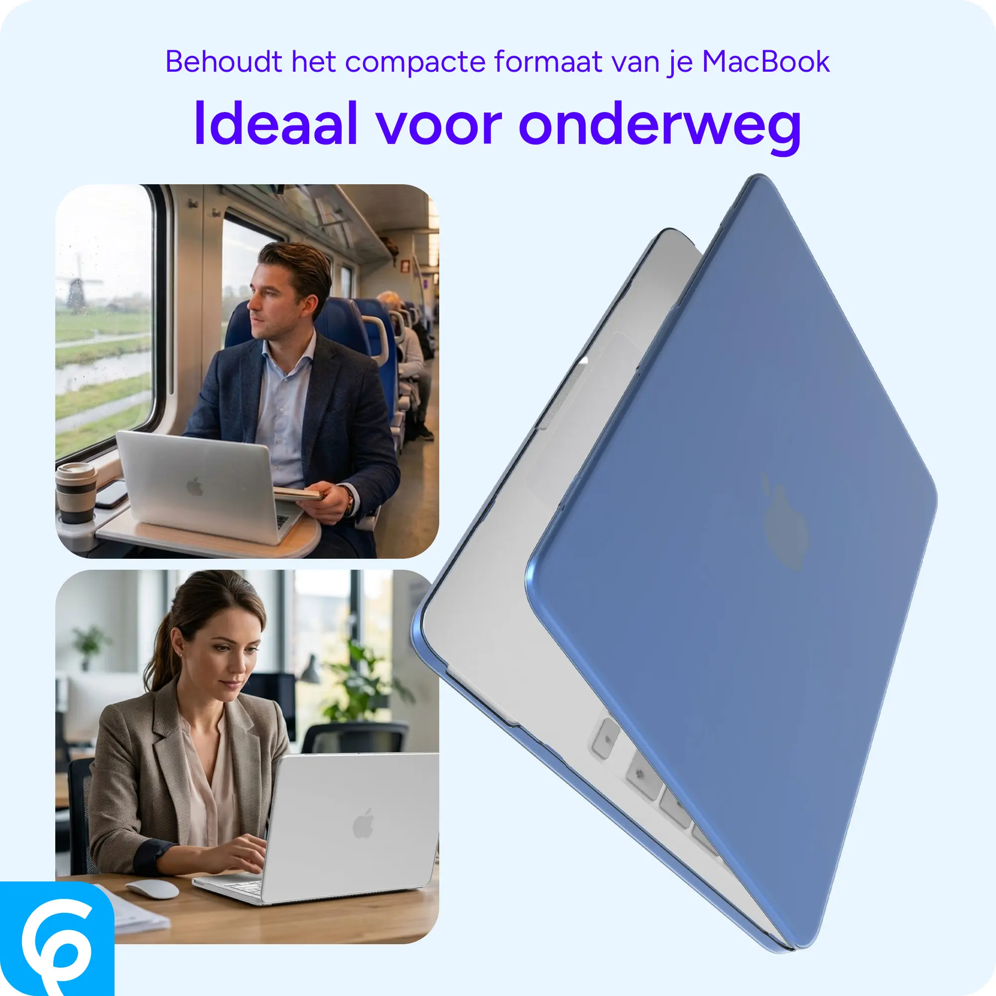 MacBook Neo 13 (2026) Laptop Cover Hard Case Schokbestendig Blauw afbeelding 2