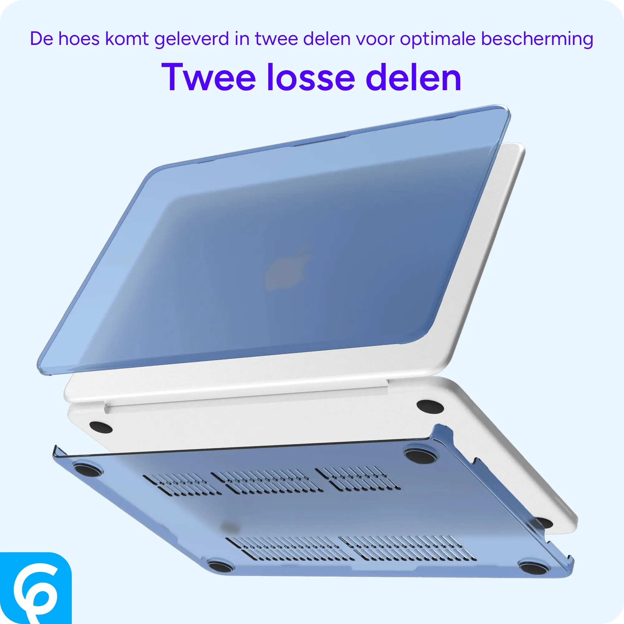 MacBook Neo 13 (2026) Laptop Cover Hard Case Schokbestendig Blauw afbeelding 7