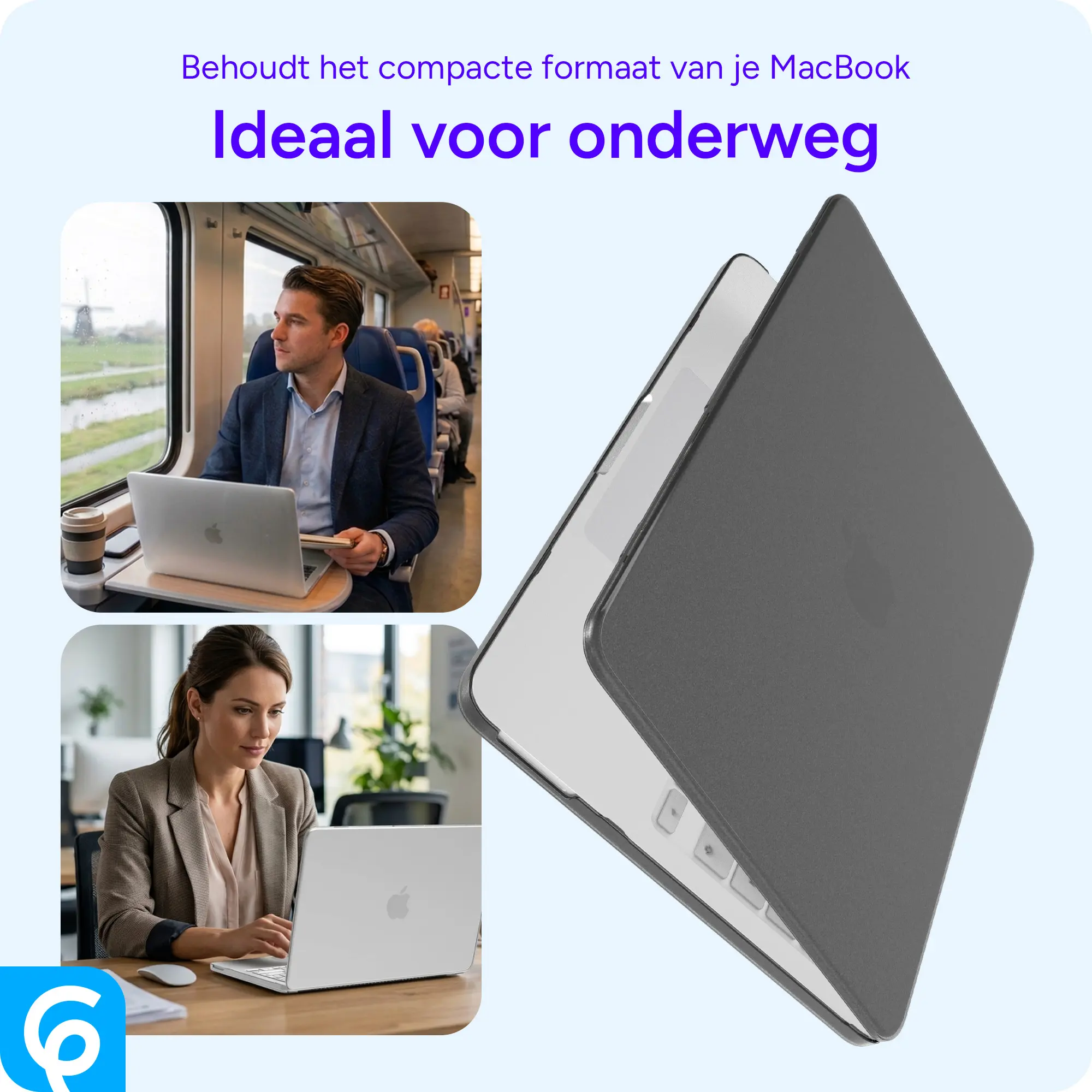 MacBook Neo 13 (2026) Laptop Cover Hard Case Schokbestendig Zwart afbeelding 2