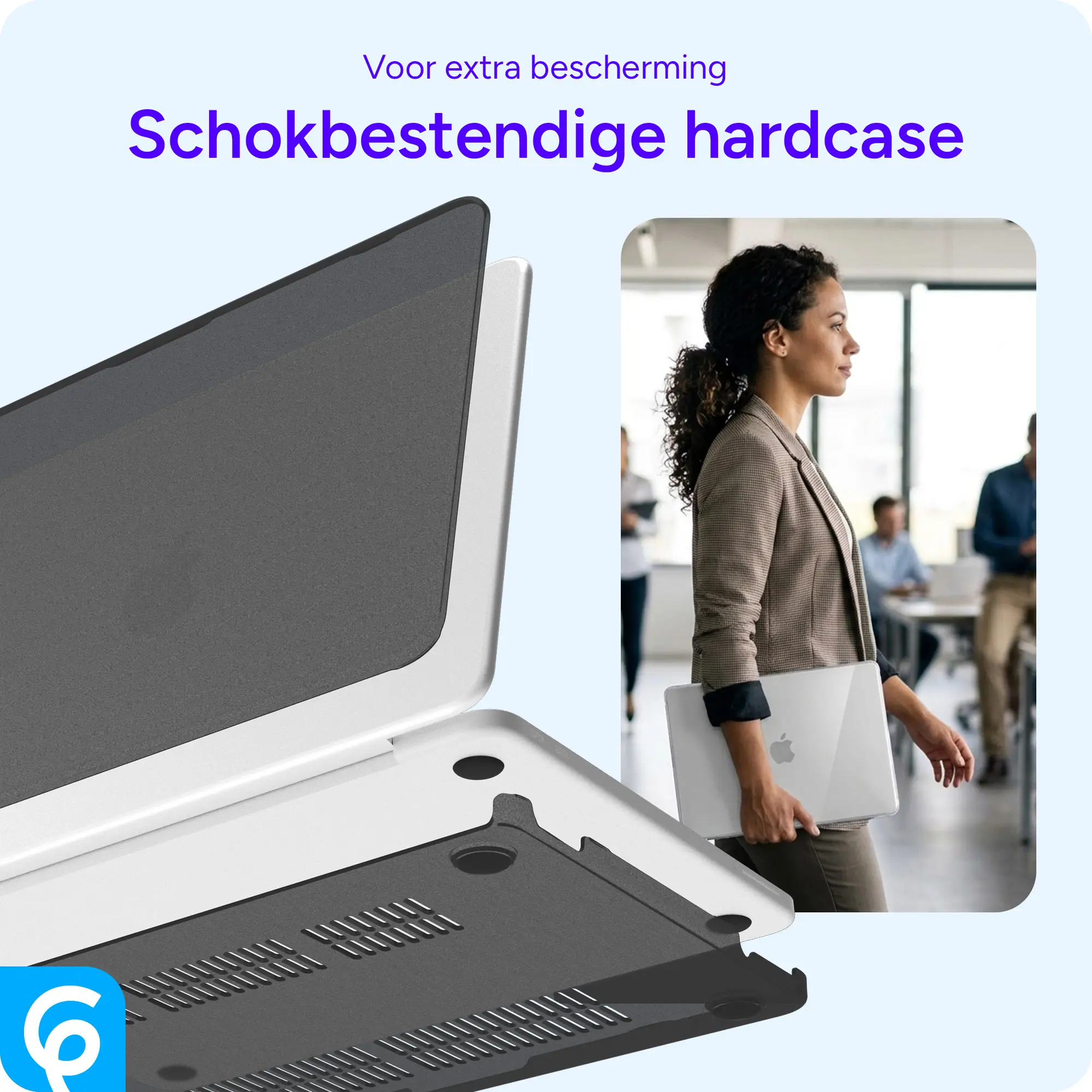 MacBook Neo 13 (2026) Laptop Cover Hard Case Schokbestendig Zwart afbeelding 4